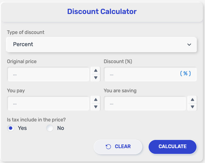 Discount Calculator